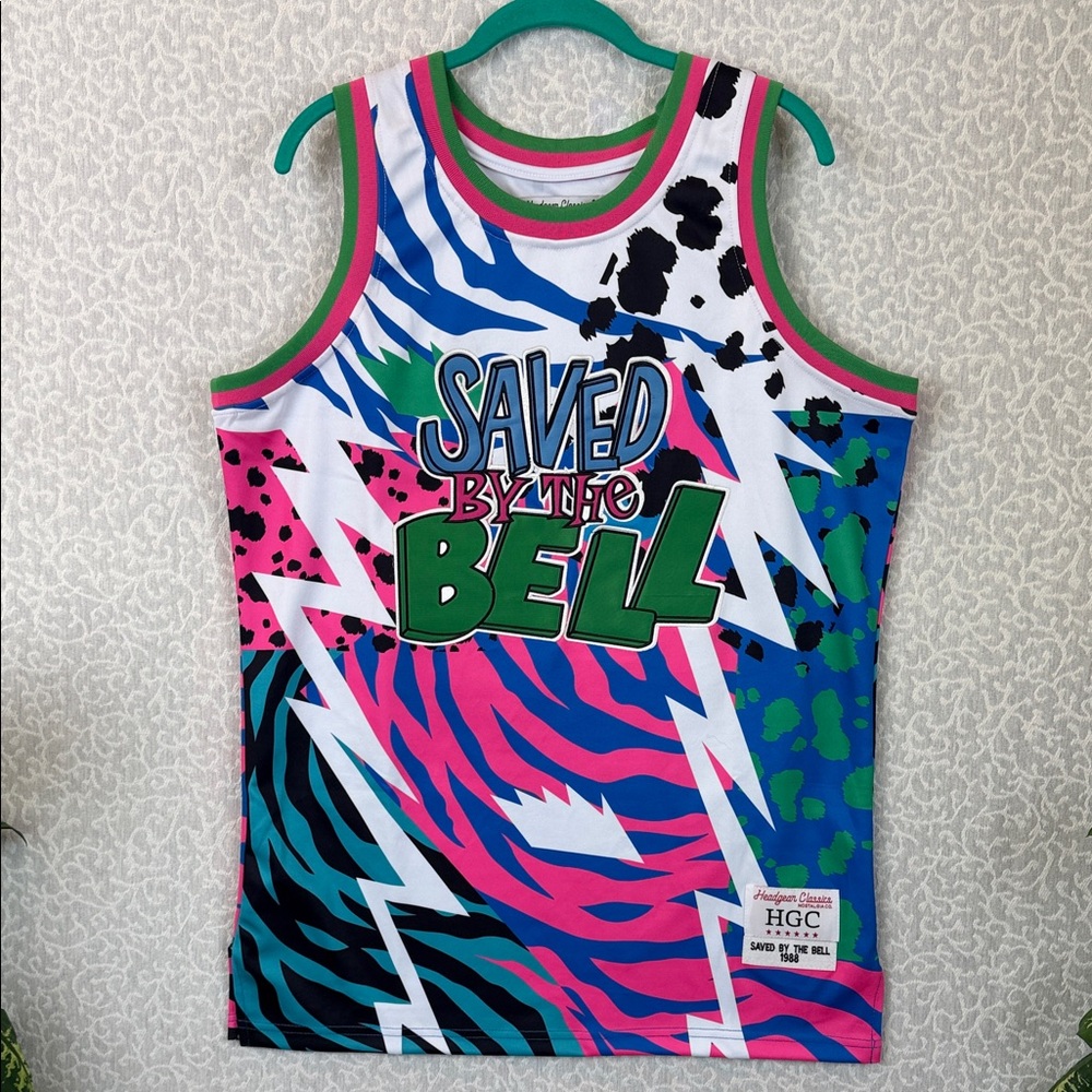 Headgear Calassics Basketball Jersey Saved by the Bell Tank Top Sz.L Embroidered